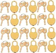 CHILDWEET 12 Sets Mini Padlock with Key Cute Security Locks for Notebooks Jewelry Boxes Backpacks Charming Design for Enhanced