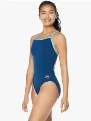 Speedo Women's Swimsuit One Piece Endurance+ Flyback Solid Adult Sz 26 NWT
