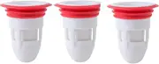 SAHENITEANA 3Pack Floor Drain, Stainless Strainer, Core Drain Core Drain Valve Drain Backflow Preventer Stainer Steel Strainer Floor Drainer Shower Floor Drain White Pp Plug
