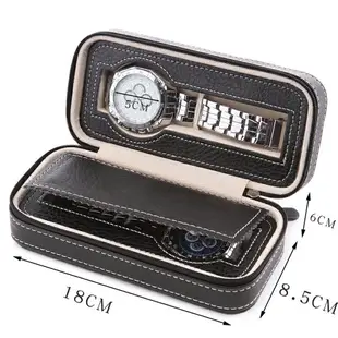 手錶盒 手錶收納盒 錶盒 便攜式防塵手錶收納盒拉錬手錶盒腕錶首飾盒簡約皮質手錬展示盒子『WW0441』