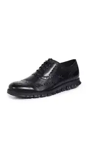 Cole Haan Men's Zerogrand Wing OX Leather Oxford_Black Closed Holes/Black11.5