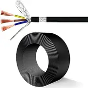 1.5mm² 3 Core Shielded Wire Signal Line Pure Copper Audio Line Cable 100/200 Ft 0.5/0.75/1/1.5/2.5 Square 3 Core RVVP Suitable for Intelligent Automation System(200ft,3C-2.5mm²)
