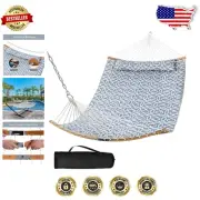 Comfortable Quilted Outdoor Hammock for Two - Portable & Stylish Design