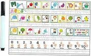 KICHOUSE 1Set Erasable Letter Learning Wall Stickers for Kindergarten with Whiteboard Pen Classroom and Creative Teaching Decals