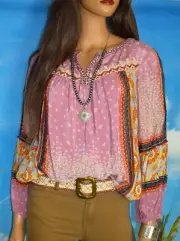 NWT SUNDANCE CATALOG Wild Wood Top Size Petite X Small