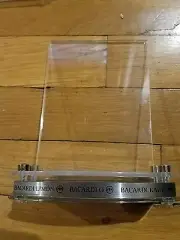 BACARDI RUM BAR RESTAURANT MENU/PROMOTIONS CLEAR CARD HOLDER FOR TABLE DISPLAY