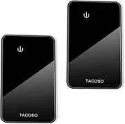 Apple MFi Certified Wallet-Tracker-Card (Black) - TACOSO Ultra Slim Blutooth Tracker Card for Wallet-Finder-Tracker Tag Work with Apple Find My (iOS Only) IPX6 Waterproof, 3-Year Battery Life - 2 Pack