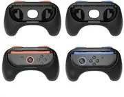 Grip for Nintendo Switch JoyC ons, [Ergonomic Design] Wear-Resistant Comfort Game Controller Handle Kit for Nintendo Switch 2 Joy-C on (2-Pack) (Black)