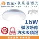 【DanceLight 舞光】LED 16W微波感應防水吸頂燈 戶外防水燈IP66(白光)