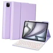 Keyboard Case for iPad Pro 13 Inch (M4) 2024 Case with Keyboard for Purple