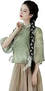 [JIMINISO] Chinese Style Tea Art Han Elements Zen Republic of China Style Retro Improved Cheongsam Dress Tang Suit