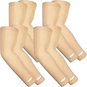 [Janmercy] 4 Pairs Protective Arm Sleeve for Thin Skin Elderly Skin Protector Sleeve Bruising Abrasions Arm Protection Sleeve