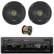 Infinity Alpha 100 Bluetooth FM Radio Receiver, 2x 6.75" 300W Car Speakers, Wire