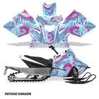 Snowmobile Graphics kit Sled Decal for Arctic Cat ZR200 2018-Up PsyKraken PNK TE