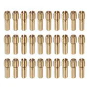 30pcs 3mm Brass Drill Chucks Collet Bit Sets for Rotary Tools, 4.3mm Shank