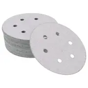 Sandpaper Round 150x150mm 100 Grit 50 Pcs White Hook & Loop Sanding Sheets