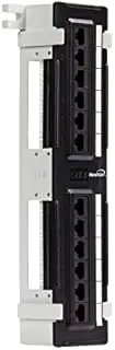 Navepoint 12-Port Cat6 UTP Unsheilded Mini Patch Panel With Wallmount Bracket Included Black