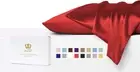 Luxor Crown Set of 2 Mulberry Silk Standard Pillowcases Burgundy