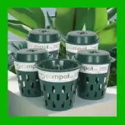 In-Ground Garden Compost Bins / Composters / Green Compot & Lid x 5