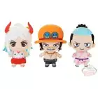 One Piece Plush doll Yamato Ace & Momonosuke 13cm Full complete set Bandai