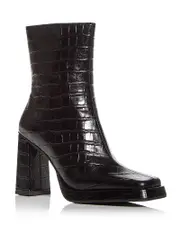 Jeffrey Campbell Women's Maximal Embossed Block Heel Booties