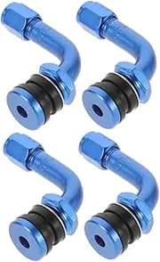Motorcycle Valve Stem Replacement Kit 4pcs Aluminum Alloy Leakproof Straight Valve