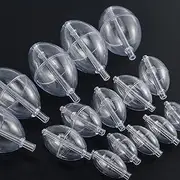 5pcs Fishing Slip Cast Spin Floats Fly Fishing Float Clear Oval Bobbers Hard ABS Plastic Fishing Floats 3 Size