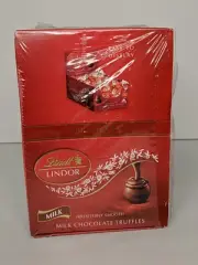 Lindt LINDOR Milk Chocolate Candy Truffles, 04/30/2025 - 60 Piece Display Box