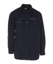 A.P.C. Logo-Patch Buttoned Shirt Jacket XL Black