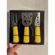 NEW Sagaform 3 Piece Cheese Knife Set (Spatula, Spreader, Knife) Stainless Steel