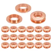 15.5mm(5/8 Inch) Brass Hole Eyelets, 20 Pcs Arc Surface Grommets, Red Copper