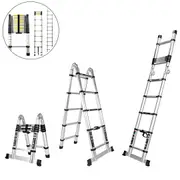 2.7M-5.8M Portable Folding Telescopic Ladder Aluminium Extension Step Extendable