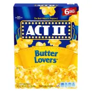 ACT II Butter Lovers Microwave Popcorn 6 Bags 16.5 Ounce Fluffy Snack