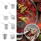 Silver Hangable Colander Hotpot Strainer Mesh For Dumplings French Fries
