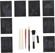 Funny Sets for Boys and Girls Animal Scratch Painting A4 Scratch Paper Art Kit Educational Toy for Boys and Girls
