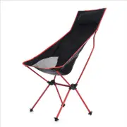 High Back Aluminum Alloy Folding Camping Camp Chair Outdoor Hiking Chair Red