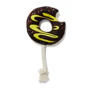 Mix Or Match 20 Plush Donut Rope Tug Dog Toy Brown