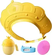 Kids Shower Cap - Hair Washing Hat with Water Temperature Gauge and Shampoo Cup | Shampoo Cap with Shampoo Brush, Makes The Kids Bath More Fun