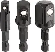 TITAN 12061 3-Piece Stubby Impact Socket Adapter and Extension Set