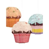 在飛比找ETMall東森購物網優惠-幼兒園兒童DIY裝飾可折疊冰淇淋燈籠蛋糕紙燈籠 中秋節新年燈