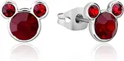 [Disney] Women's Mickey JAN Birthstone earring Stud Earrings, Silver, 1CM