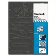 Chartpak Press-On Vinyl Numbers, Self Adhesive, Black, 6-Inch, 21/Pack (CHA01198