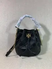 NWT Tory Burch Black Fleming Soft SMALL Bucket Bag $498