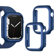 For Apple watch 8 /7 45mm Premium Soft Protective Silicone Gel Case Cover (Blue)