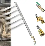 Portable Car Radiator Cleaning Wand 32in, 4500 PSI Radiator Pressure Washer Wand with Tips & Quick Couplers, Car Truck Power Washer Wand, Dual-Use Water/Air Flush, for Cars,Trucks,RV Radiators
