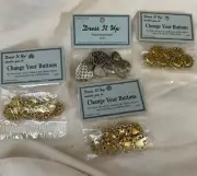 Dress it Up and Change Your Buttons silver and gold heart buttons for crafts