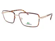 Lacoste Reading Glasses from +0.25 to +3.50 Matte Gold/ Brown Tortoise L2278 710