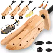 1/ Pair 2-Way Wooden Adjustable Shoe Stretcher Men Women Boot Shoes Size US 4-13