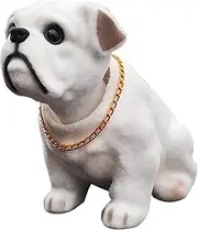 Bobbing Head Dog,Resin Car Dog Decor | Dancing Toys, Dog Tiger Ornaments Figures Bobble Head for Window Car Desk Home Kids