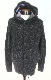 ROBERT GRAHAM Cashmere Hooded Cardigan Sweater Jacket Brown Men's M $1998 NEW